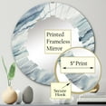 thumbnail image 3 of DESIGN ART Designart "Blue Whirlwind I" Abstract Shapes Modern Wall Mirror 24in.x24in., 3 of 4