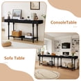thumbnail image 7 of Wirrytor Long Console Table with Drawers for Living Room, Narrow Fluted Sofa Table with Open Storage Shelf, Couch Table Behind Sofa, Entryway table, Hallway Table ,Black, 7 of 7