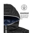 thumbnail image 6 of Mapamyumco Men's Packable Lightweight Puffer Jacket Hooded Windproof Winter Coat with Recycled Insulation Black XXL, 6 of 7