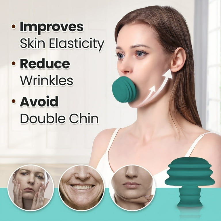 Portable Green Jaw Face Neck Toning Exerciser for Women Lift Firm and Tone Your Skin with V Shaped Double face Exerciser Cute and Convenient Mouth Exercise Tool Walmart