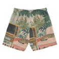 thumbnail image 7 of FORMRS Boys Swim Trunks Quick Dry Mesh Liner Boardshorts Sizes XS-XL, Pink and Green Cat, 7 of 7