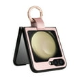 thumbnail image 2 of Allytechgroup Case for Samsung Galaxy Z Flip 7, PU Leather Slim Fit Ring Shockproof Military Grade Drop Protection Compatible with Samsung Galaxy Z Flip 7 for Women Girls, Rosegold, 2 of 7