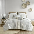 thumbnail image 2 of INK+IVY Adult Imani Geometric Full/Queen Cotton Comforter Set, 3-Piece - Ivory and Off-White, 2 of 7