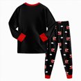 thumbnail image 5 of TOWED22 Little Boys Pajamas for Toddler Clothes Set Train Long Sleeve Cotton 2 Piece Kids Pjs Fall Winter Sleepwear 6-12 Months 12-24 Months 2t 3t 4t 5t 6t 7t 8t 9t Children,Black,3-4 Y, 5 of 7