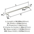 thumbnail image 4 of Amerock Versa 18 inch (457mm) Center-to-Center Satin Nickel Appliance Pull, 4 of 5
