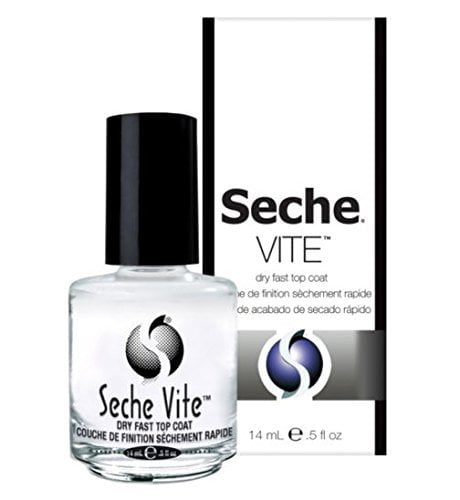 2 BOTTLES Seche Vite Dry Fast Top Coat .5 oz PROFESSIONAL Clear High Gloss 83005
