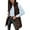Dark Brown, variant on Women Long Vest Solid Color Sleeveless Hood Winter Puffer Vest Outwear