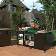 thumbnail image 3 of GDLF Table Compatible with Big Green Egg Grill Heavy Duty Metal Green Egg Stand with Accessories Storage, 3 of 7