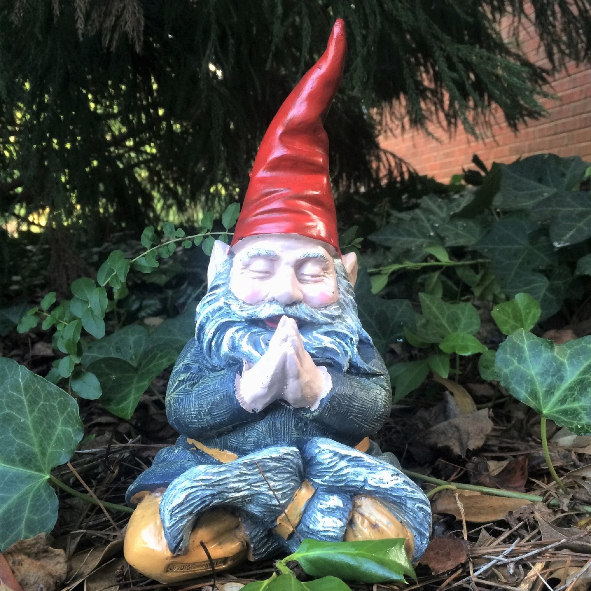 Gnomes of Toad Hollow - Meditating ZEN "Mordecai" the Yoga Garden Gnome Figurine Statue 10"H