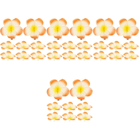 MLINS 48 pcs Hawaiian Flower Hair Clips Plumeria Flower Hair Clip Women Decorative Hair Clip