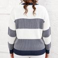 thumbnail image 6 of yillto Plus Size Women Sweater Color Block Striped Fashion Crew Neck Pullover Knit Loose Sweaters, 6 of 6