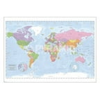 Political World Map C2007 Oversized Poster Print 55 X