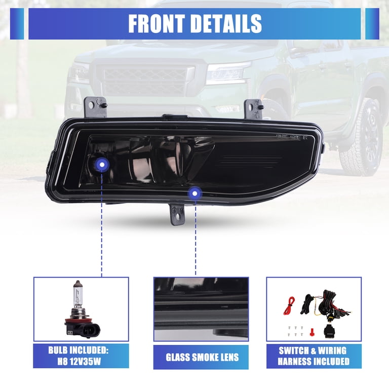 FOR NISSAN FRONTIER 2005-2019 Front Bumper Clear Fog Light Lamp Cover W/ Bracket $47.83 - CA FOR NISSAN FRONTIER 2005-2019 Front Bumper Clear Fog Light Lamp Cover W/ Bracket $47.83 - CA