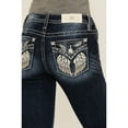 thumbnail image 2 of Miss Me Women's Dark Wash Mid Rise Wing Pocket 34" Bootcut Stretch Denim - M5082B161 33W x 34L, 2 of 4