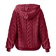 thumbnail image 3 of Gibobby Chamarra mujer, Chaqueta de Forro Polar para Mujer con Bloques de Color y Cremallera con Capucha Sherpa Shacket Outwear con Bolsillos(Vino,M), 3 of 5