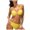 Yellow, variant on Women's Sexy Bikini Set Halter Neck Backless Solid Color Two Piece Swimsuit Beachwear for Vacation Summer Party,Army Green,L