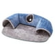 thumbnail image 2 of Alfombra túnel para gatos, cálida cama túnel para gatos en invierno, juguetes interactivos de pelota para hacer ejercicio. Azul L, 2 of 9