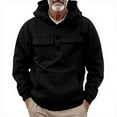 thumbnail image 3 of fatyb Men's Hoodies with Pockets Button Cargo Hooded Sweatshirts Long Sleeve Casual Pullover for Men, 3 of 5