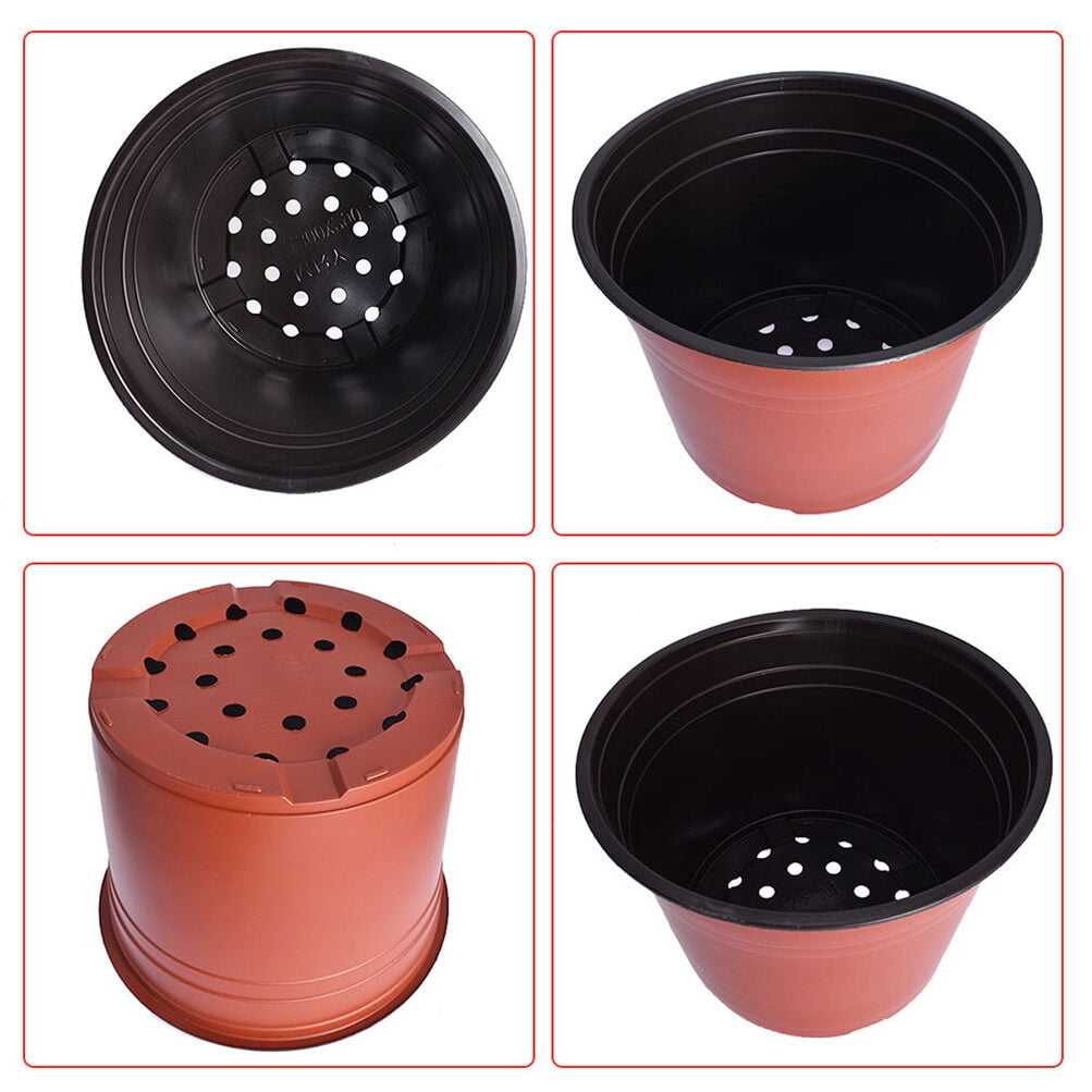 LABLT 50/100Pcs Plastic Plant Flower Pots Nursery Seedlings Garden Plant Pot Red