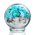 thumbnail image 1 of Bola decorativa de cristal con forma de globo marino, arte soplado a mano, 10 cm, QfKris, 1 of 8