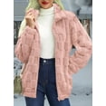 thumbnail image 5 of Women'S Long Sleeve Full Zip Soft Warm Fleece Jacket Light Pink XL, 5 of 9