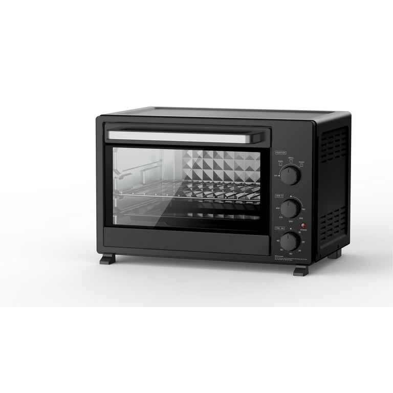 1750W 6-Slice Black and Stainless Steel Convection Toaster Oven with 1