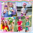 thumbnail image 6 of Pearoft Kids Gift for Girls Age 5 6 7 8 9 10 11 Years Old Birthday Presents for Kids, DIY Water Bottle and Baseball Cap Crafts Set for 6+ Girls Decorate Your Own Water Bottle with Glitter Gem Stickers, 6 of 8
