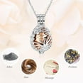 thumbnail image 4 of Teardrop & Butterfly Urn Necklace for Ashes Stainless Stee Hollow Mini Keepsake Urn for Women Men Cremation Memorial Pendant Keepsake Jewelry, 4 of 7