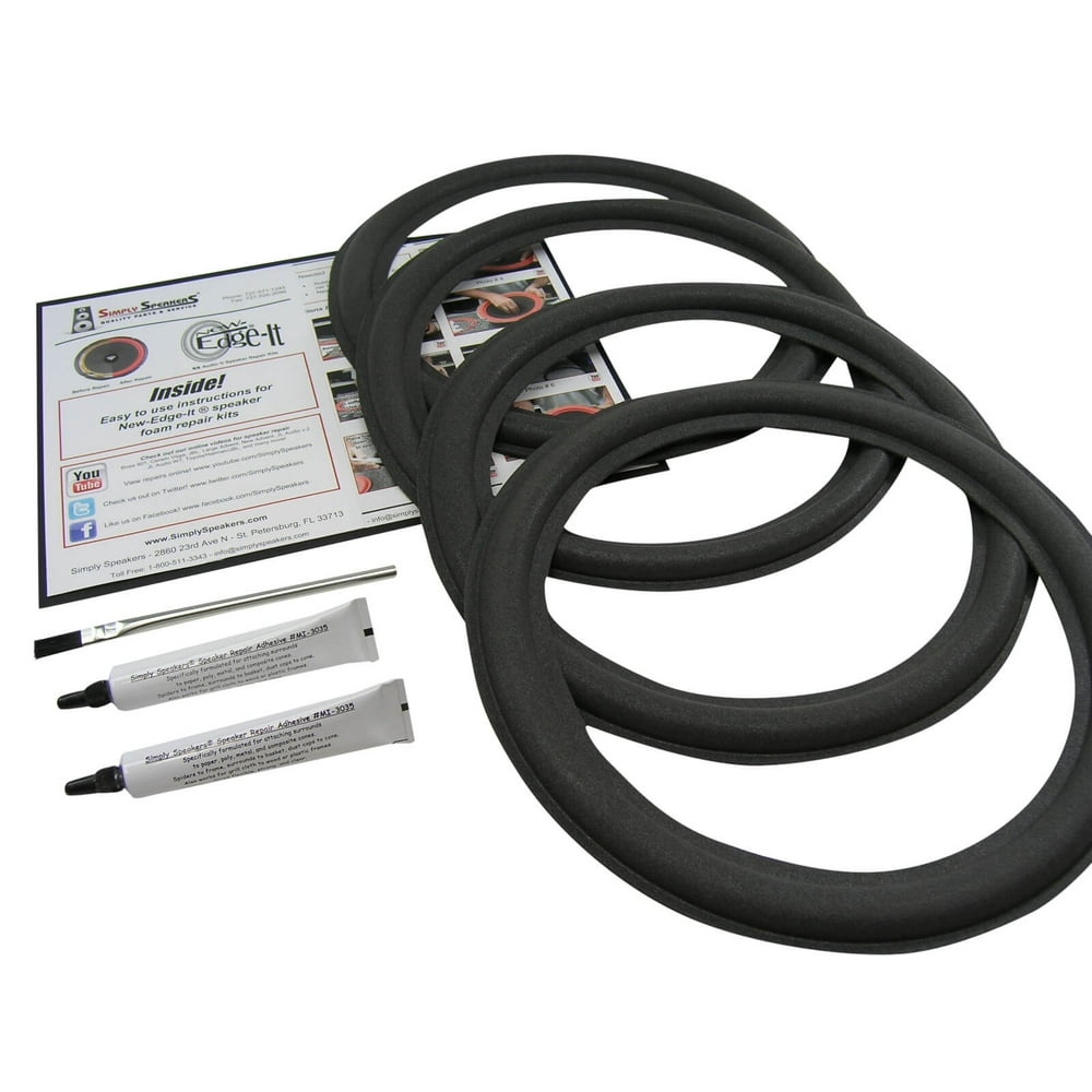 12" Foam Speaker Repair Kit, OD 11.125", Roll OD 10.625", Cone 9.25
