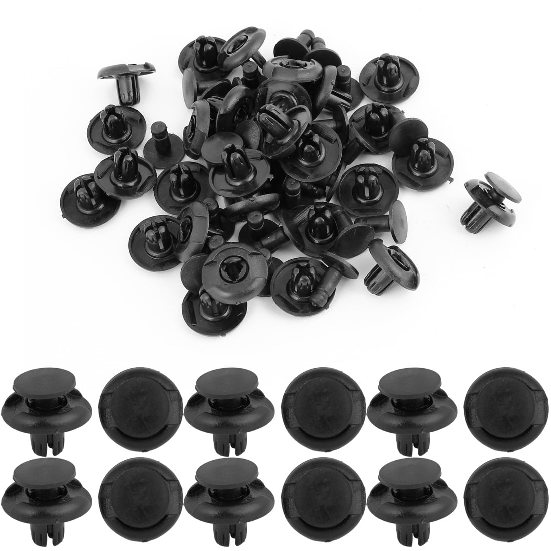 30 Pcs Plastic Fasteners Rivets Fender Clips 8mm Hole Dia 16mm Long for Car