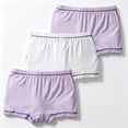 thumbnail image 5 of CYRBOKO Girls' Boxer Briefs 3 Pack, Soft Stretchy Cotton Breathable Girls Underwear Purple Size 7-8 T, 5 of 5