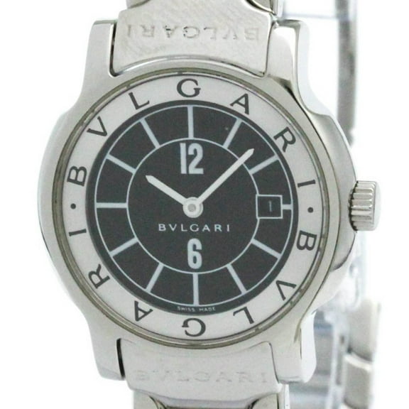 Pre-Owned BVLGARI Solotempo Steel Quartz Ladies Watch ST29S Polished