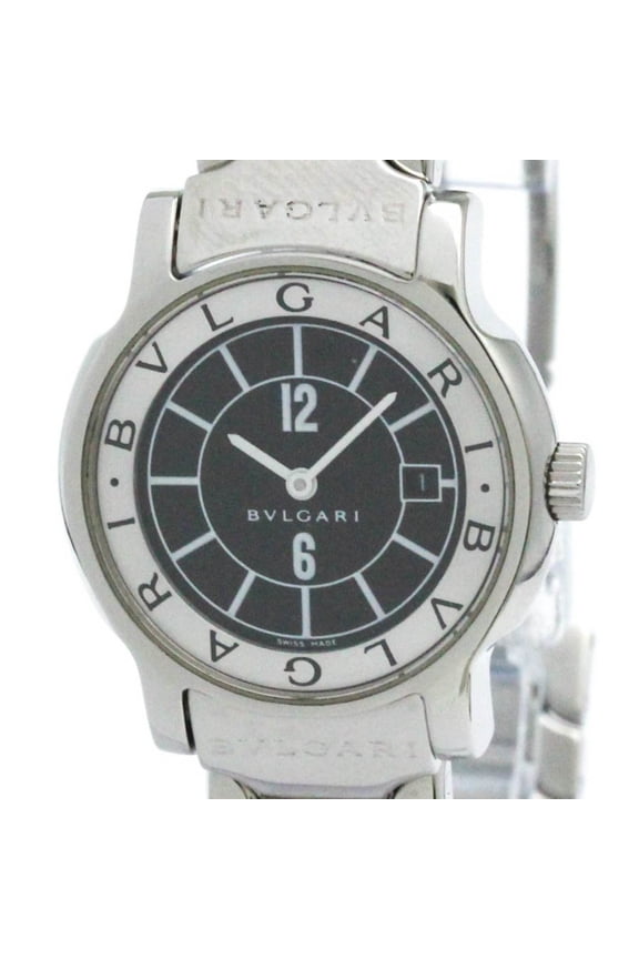 Pre-Owned BVLGARI Solotempo Steel Quartz Ladies Watch ST29S Polished (Good)