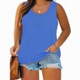thumbnail image 2 of Kaprioy Womens Summer Tops Tank Tops for Women Plus Size Summer Casual Loose Fit Crew Neck Sleeveless Pullover Tops, 2 of 6
