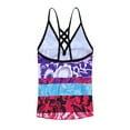 thumbnail image 4 of YEAHDOR Big & Little Girl 3pcs Tankini Swimsuit Swimming Tank Tops with Bottoms and Board Shorts Set Purple 10, 4 of 7