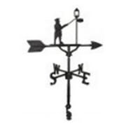 Montague Metal Products WV-290-SB 200 Series 32 In. Black Lamplighter Weathervane