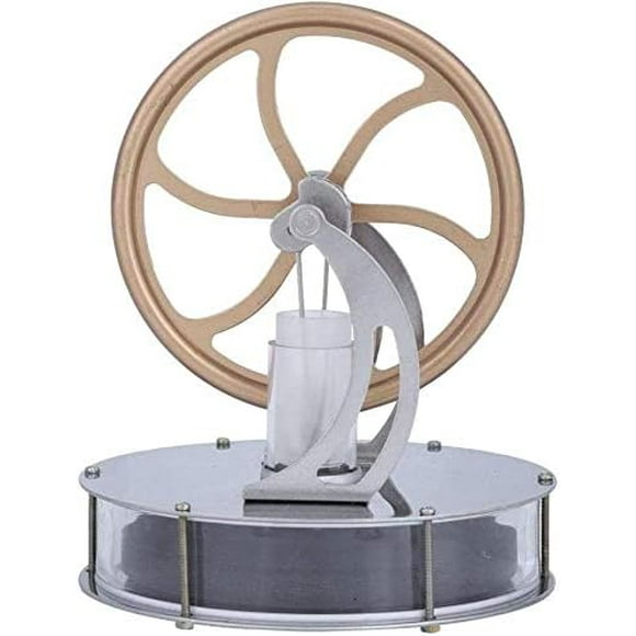 Stirling Engine: Gift for Engineering Enthusiasts, Mechanical Skills Learning, Heat Educational Model, Conversation Piece, Artistic Design, Quiet Operation