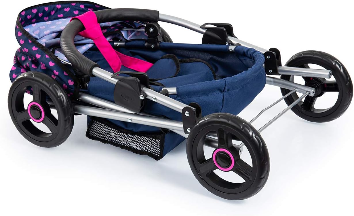 Bayer Dolls 4-in-1 Toy Baby Doll Pram Stroller Cosy Set - Dolls up to 18" (Blue/Purple) - image 4 of 10