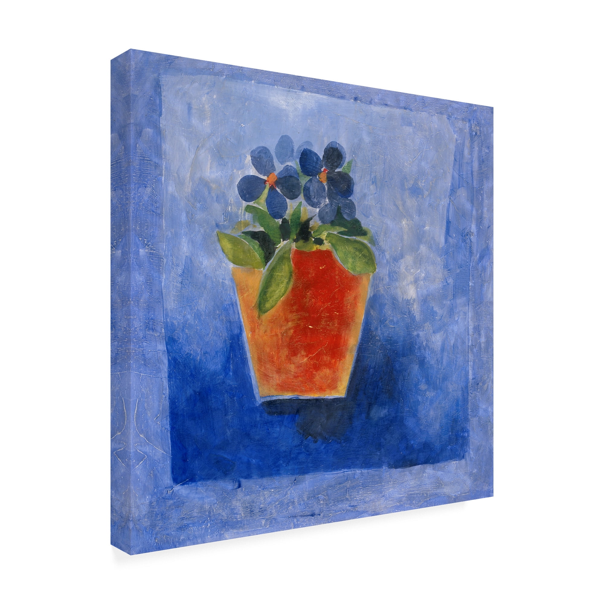 Trademark Fine Art 'Orange Flower Pot' Canvas Art by Pablo Esteban