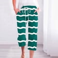 thumbnail image 5 of Pantalones Casuales de Mujer de Impresión Floral Cintura Elástica Suelta, Pantalones de Pierna Ancha Recta con Bolsillos, 5 of 5