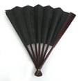 thumbnail image 3 of Plegable Ventilador de Mano Hecho (Beige / Negro), 3 of 9