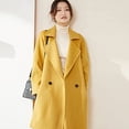 thumbnail image 2 of Maydear Women's Autumn Woolen Coat, The Collar of the Suit is Medium-length Double-faced Wool Coat, 2 of 5