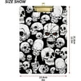 thumbnail image 3 of FMSHPON Horror Skull Clipboard Hardboard Wood Nursing Clip Board and Pull for Standard A4 Letter 13x9 inches, 3 of 7