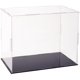 thumbnail image 1 of Vitrina de plástico para minifiguras de 26 x 16 x 20 cm (10,2 x 6,3 x 8 pulgadas), transparente, a prueba de polvo, con base negra., 1 of 8