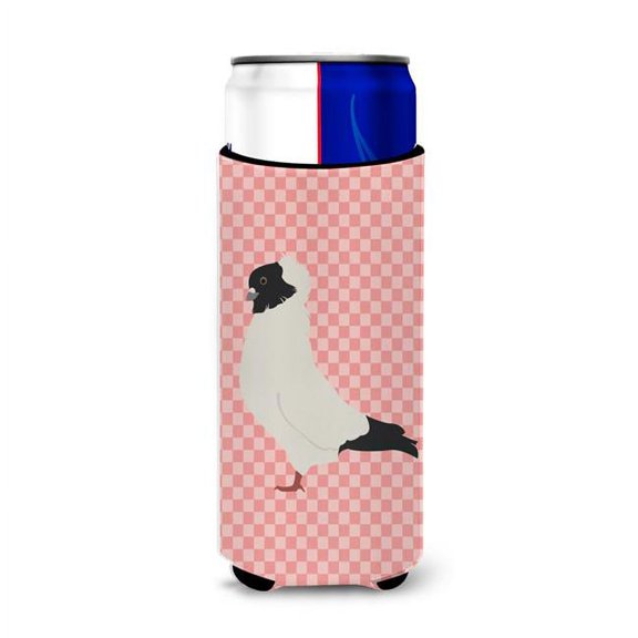 Carolines Treasures BB7952MUK Nun Pigeon Pink Check Michelob Ultra Hugger for Slim Cans