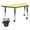 Yellow, variant on Flash Furniture Mobile 30''W x 60''L Trapezoid Activity Table with Oak Thermal Fused Laminate Top and Height Adjustable Preschool Legs