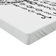 thumbnail image 2 of Ambesonne Tribal Fitted Sheet, Folkloric, Full Size, Black White, 2 of 3