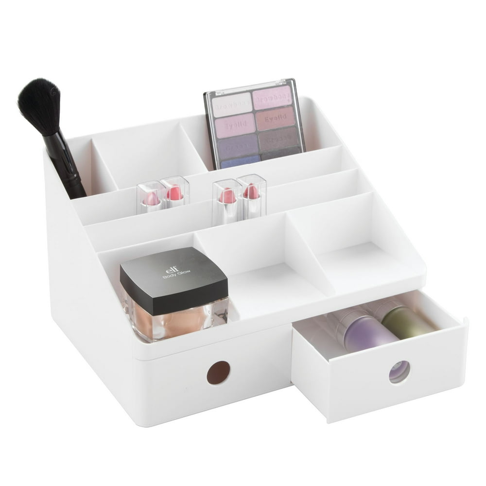 InterDesign Linus Desk Organizer with Drawers, White