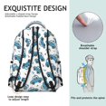 thumbnail image 5 of Police and Checkered White Pattern Backpack for School, Cute School Bag with Adjustable Shoulder Straps and Padded Back, 15.3"x11"x7.1", 5 of 5
