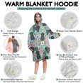thumbnail image 5 of Bichon Dog Blue Florals Wearable Oversized Blanket,Wearable Blanket Hoodie for Adults,Cozy Hooded Blankets with Super Pockets,Super Warm Fuzzy Pullover for Women & Men, 5 of 6